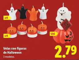 Lidl Velas con figuras de Halloween oferta