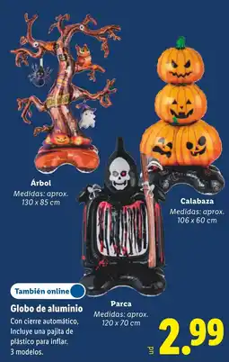 Lidl Globo de aluminio oferta