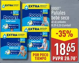 ALDI Dodot pañales bebé seco oferta