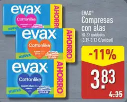 ALDI evax compresas con alas oferta