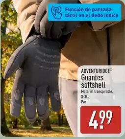ALDI Adventuridge guantes softshell oferta