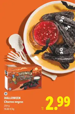 Lidl Halloween churros negros oferta
