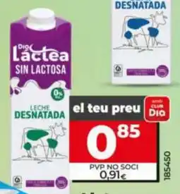 Dia Dia Lactea leche desnatada sin lactosa oferta