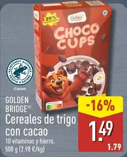 ALDI Golden Bridge Cereales de trigo con cacao oferta