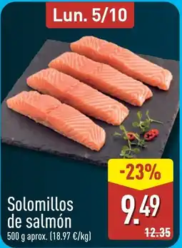 ALDI Solomillos de salmón oferta