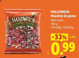 Lidl Halloween huesitos de goma oferta