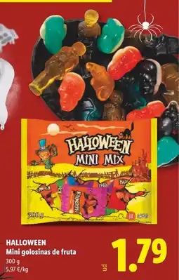 Lidl Halloween mini golosinas de fruta oferta