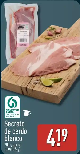 ALDI Secreto de cerdo blanco oferta