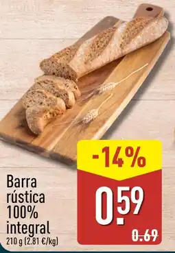 ALDI Barra rústica 100% integral oferta