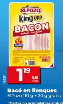 Dia ElPozo bacon sabor original oferta