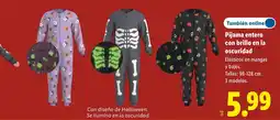 Lidl Pijama entero con brillo en la oscuridad oferta