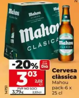 Dia Mahou cervesa clàssica oferta