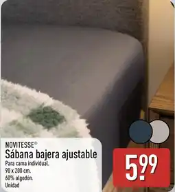 ALDI Novitesse sábana bajera ajustable oferta