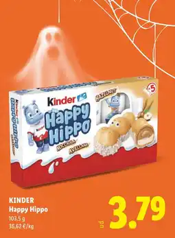 Lidl Kinder Happy Hippo oferta