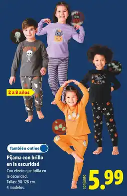 Lidl Pijama con brillo en la oscuridad oferta