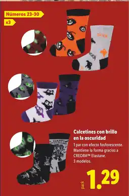 Lidl Calzetines con brillo en la oscuridad oferta