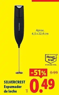 Ocine Silvercrest - espumador de leche oferta