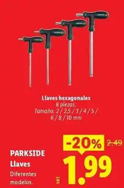 Ocine Parkside - llaves hexagonales oferta
