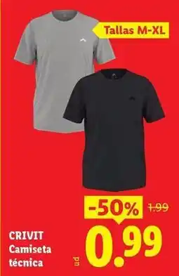 Ocine Crivit - camiseta tecnica oferta