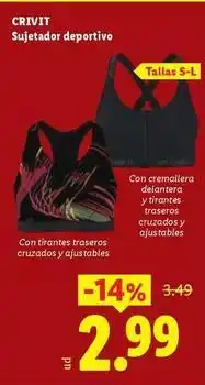 Ocine Crivit - sujetador deportivo oferta