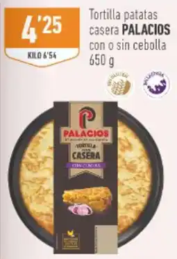 Supermercados Deza Palacios tortilla patatas casera con cebolla oferta
