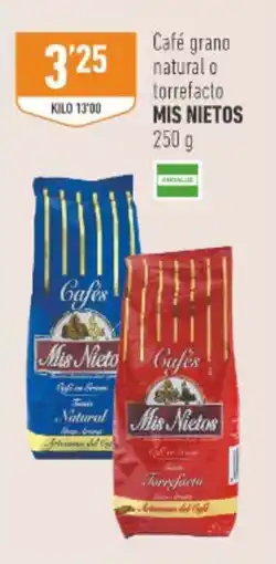 Supermercados Deza Mis Nietos café grano natural o torrefacto oferta