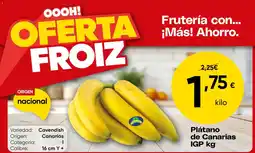 FROIZ Plátano de canarias oferta