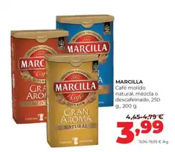 Alimerka Marcilla café molido natural mezcla o descafeinado oferta
