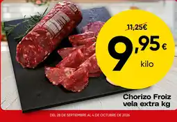 FROIZ Chorizo Froiz vela extra kg oferta