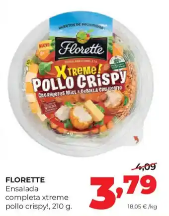 Florette ensalada completa xtreme pollo crispy!