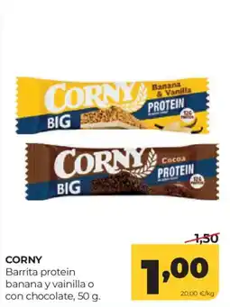 Alimerka Corny barrita protein banana y vainilla o con chocolate oferta