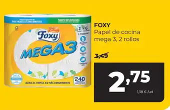 Alimerka Foxy papel de cocina mega 3 oferta