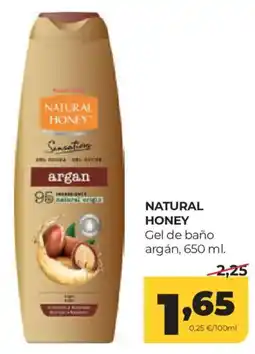 Alimerka Natural Honey Gel de baño argán oferta