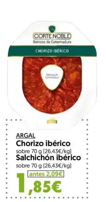 Argal chorizo ibérico salchichón ibérico
