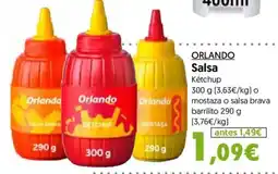 Hiper Usera Orlando salsa ketchup o mostaza o salsa brava barrilito oferta