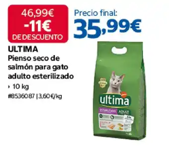 Ultima pienso seco de salmón para gato adulto esterilizado