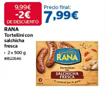 Rana tortellini con salchicha fresca
