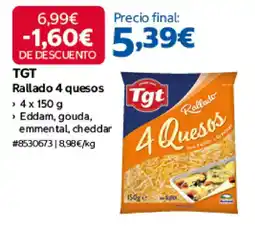 Costco Tgt rallado 4 quesos oferta