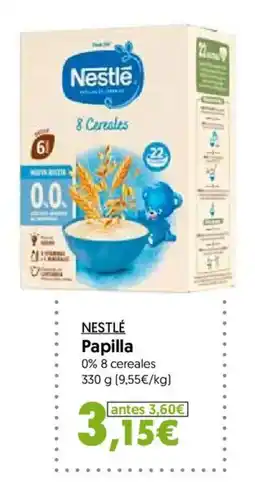 Hiper Usera Nestlé Papilla 0% 8 cereales oferta