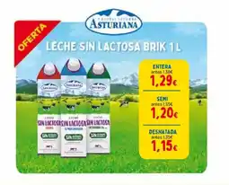 Hiper Usera Asturiana leche sin lactosa brik oferta