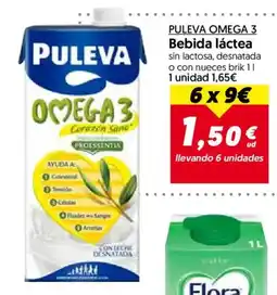 Hiper Usera Puleva bebida láctea sin lactosa, desnatada o con nueces oferta