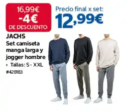 Costco Jachs set camiseta manga larga y jogger hombre oferta