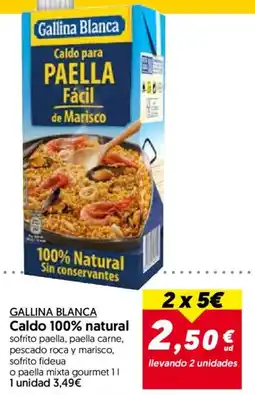 Hiper Usera Gallina Blanca caldo para paella fácil de marisco oferta