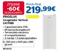 Costco Frigelux congelador vertical ca170bd oferta