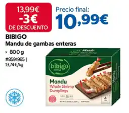 Costco Bibigo mandu de gambas enteras oferta