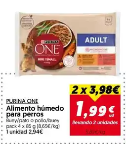 Hiper Usera Purina One Alimento húmedo para perros oferta