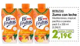 Hiper Usera Bifrutas zumo con leche oferta