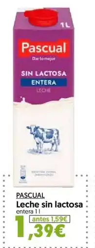 Hiper Usera Pascual Leche sin lactosa entera oferta