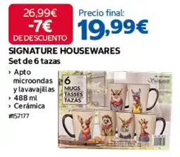 Costco Signature Housewares Set de 6 tazas oferta