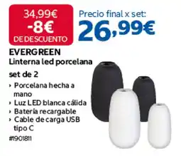 Costco Evergreen linterna led porcelana oferta